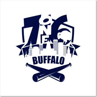 716 Buffalo Baseball 1 color Posters and Art